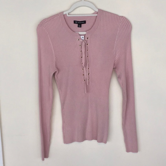 NWT Lilac Lace Up Sweater - Picture 2 of 7